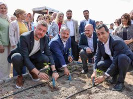 Buca Belediyesi’nin serasına yapılan sabotajın ardından vatandaşlar örnek bir dayanışma göstererek bin adet fideyi toprakla buluşturdu.